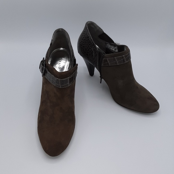 Alfani Shoes - Alfani Shirlee Grey Suede Croc/LeatherAnkle Boots